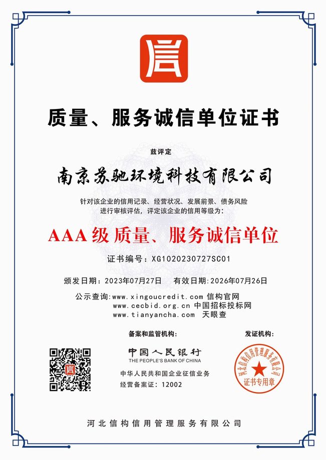 質(zhì)量、服務(wù)誠(chéng)信單位證書(shū)